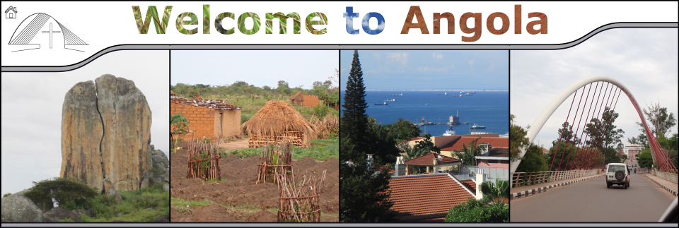 Welcome to Angola Header with Menu Links