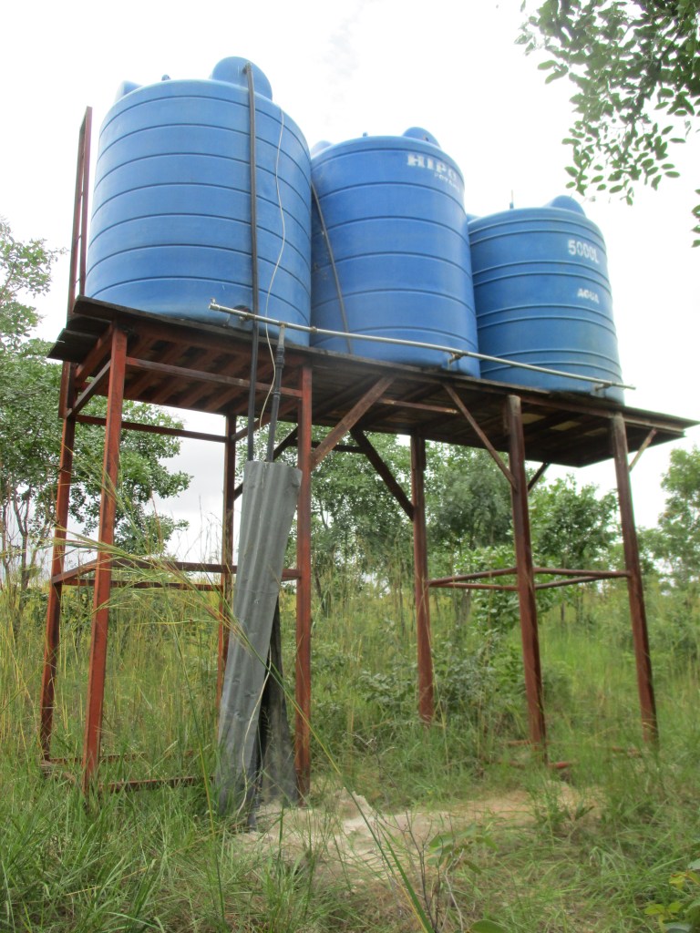 Water containers on the hill
