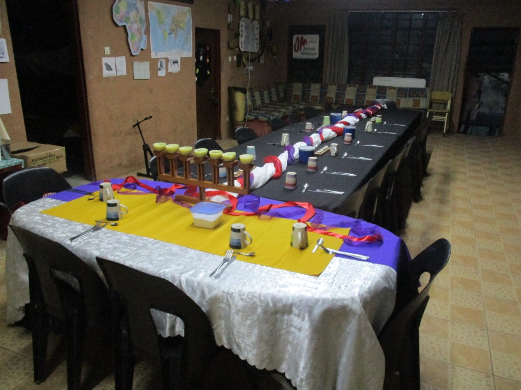 Shabbat night decorations