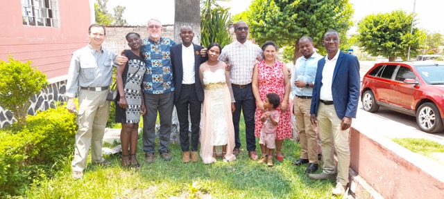 a wedding party of 10 people at a civil wedding ceremony