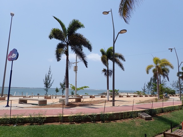 ocean beach at Por do Sol restaurant in Luanda Angola