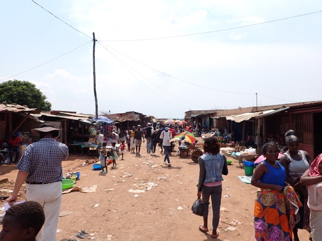 an open-air market in menongue angola africa